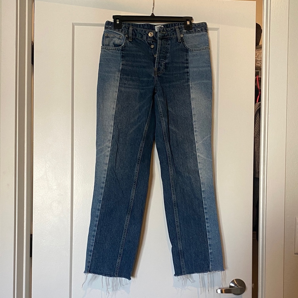 BDG Contrast Blue Ankle Jeans